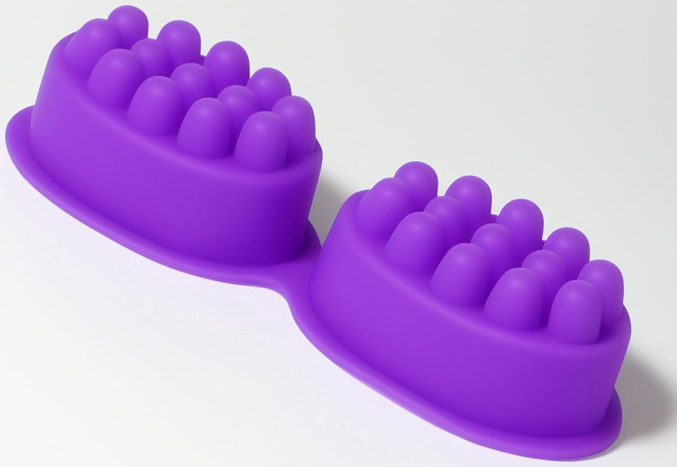 Форма для льда, для массажа головы, 2 шт., 8.3×6×3.7 см, силиконовая, сиреневая