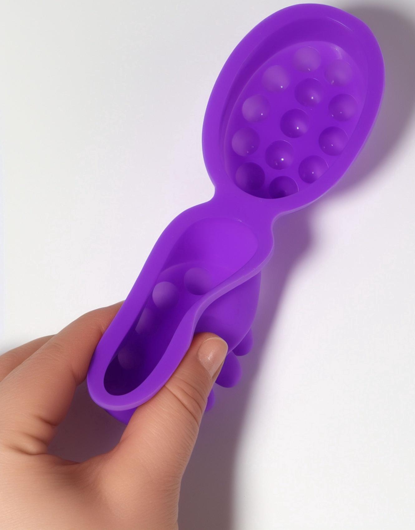 Форма для льда, для массажа головы, 2 шт., 8.3×6×3.7 см, силиконовая, сиреневая