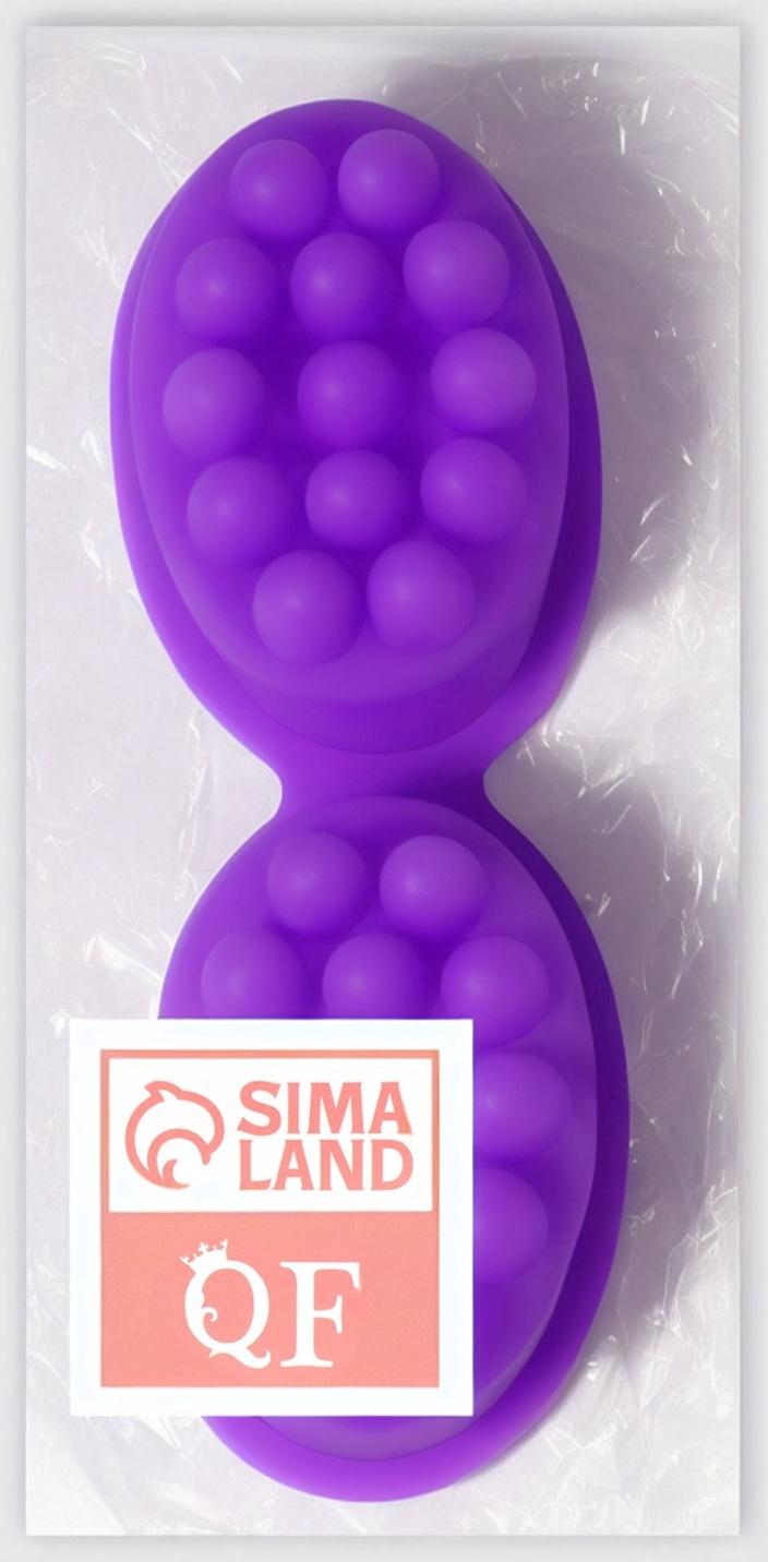 Форма для льда, для массажа головы, 2 шт., 8.3×6×3.7 см, силиконовая, сиреневая