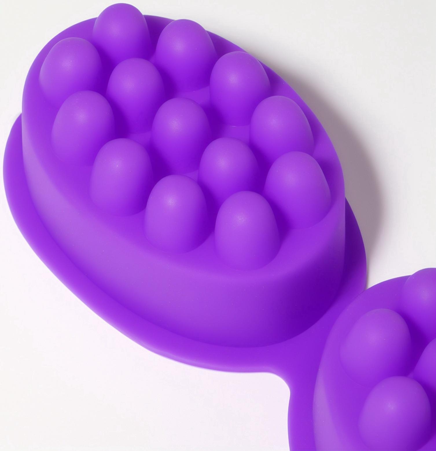 Форма для льда, для массажа головы, 2 шт., 8.3×6×3.7 см, силиконовая, сиреневая