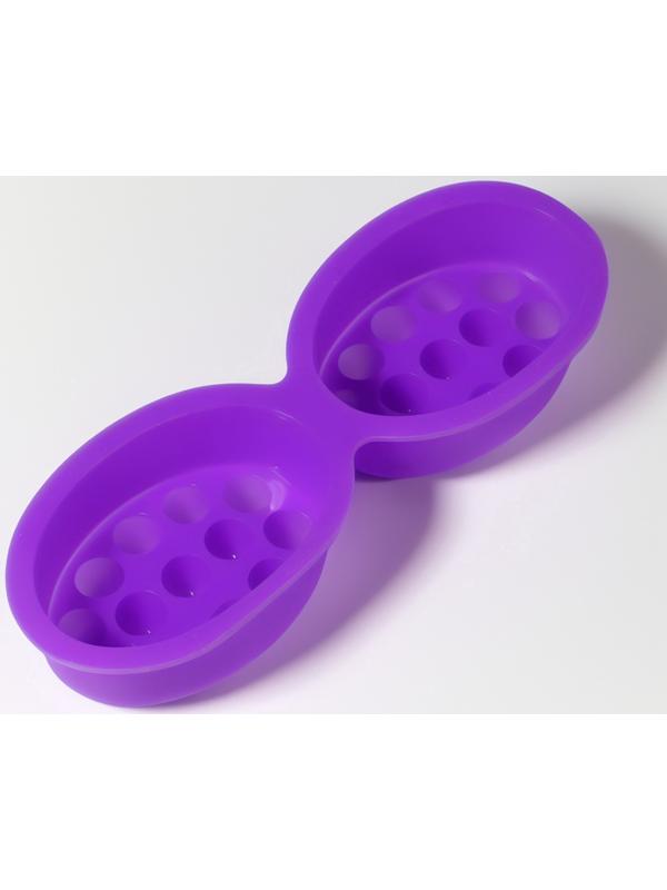 Форма для льда, для массажа головы, 2 шт., 8.3×6×3.7 см, силиконовая, сиреневая