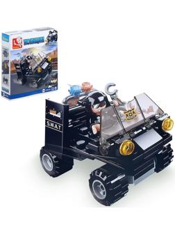 Конструктор блочный для мальчиков Полиция «Полицейский внедорожник», 73 детали