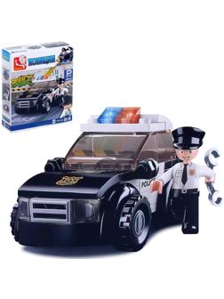 Конструктор блочный для мальчиков Полиция «Полицейская машинка», 74 детали