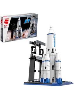 Конструктор блочный Космос «Космическая ракета», 139 деталей