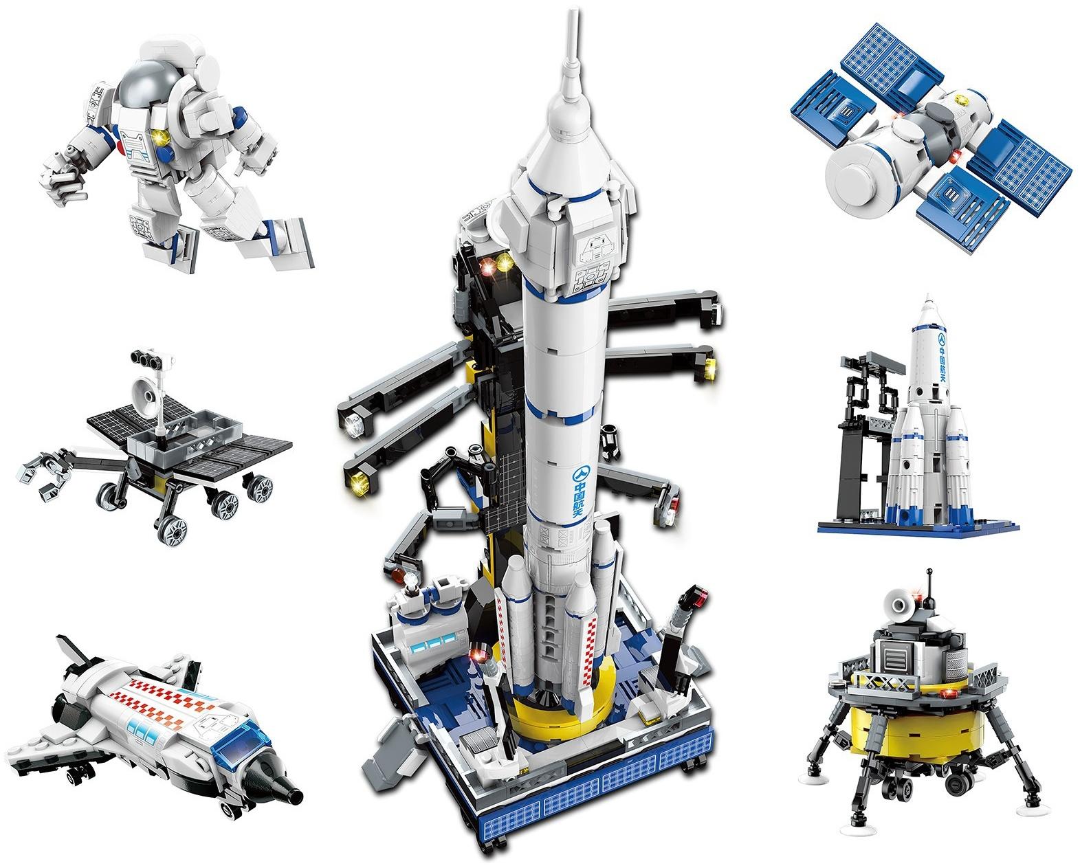 Конструктор блочный Космос «Скафандр», 176 деталей