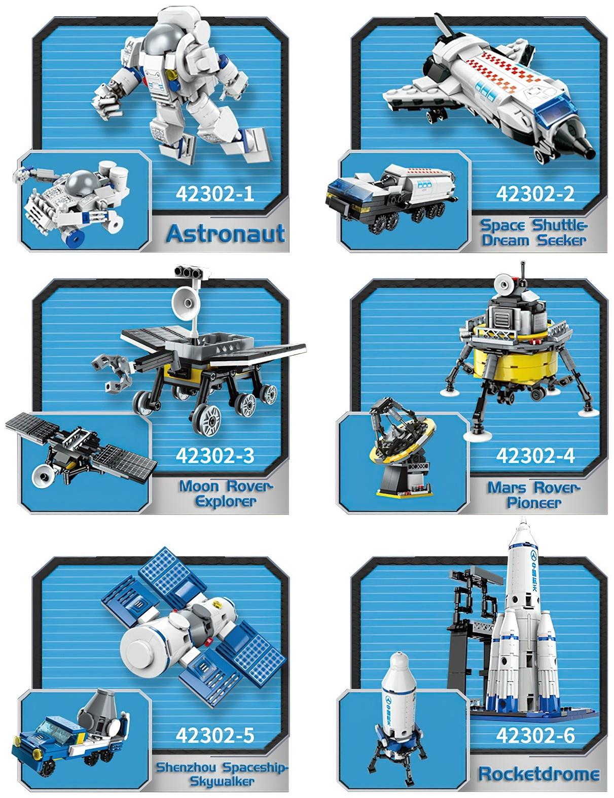 Конструктор блочный Космос «Луноход», 164 детали