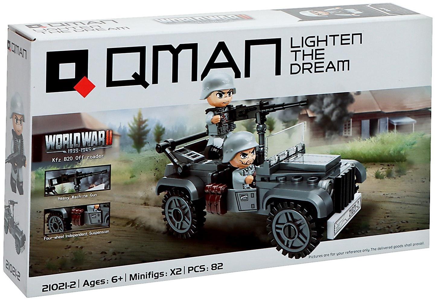 Конструктор блочный Вторая мировая война «Военный внедорожник», 82 детали