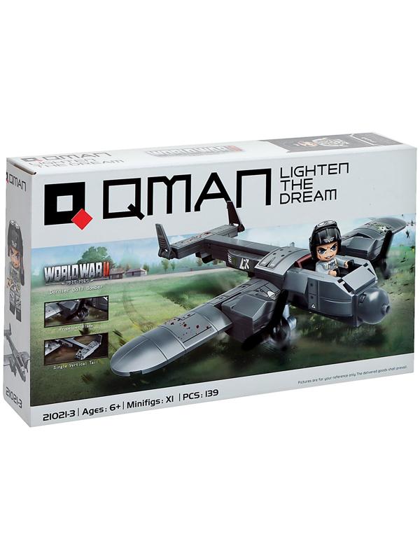 Конструктор блочный Вторая мировая война «Военный самолёт», 139 деталей