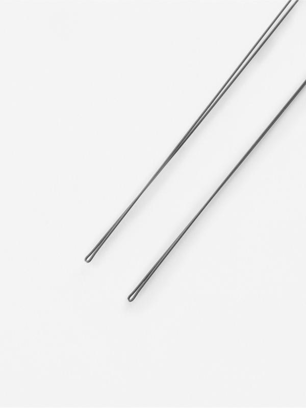 Игла для вышивания, для ковровой техники, d=1.3/1.6/2.2 мм, с нитевдевателями, голубая, синяя