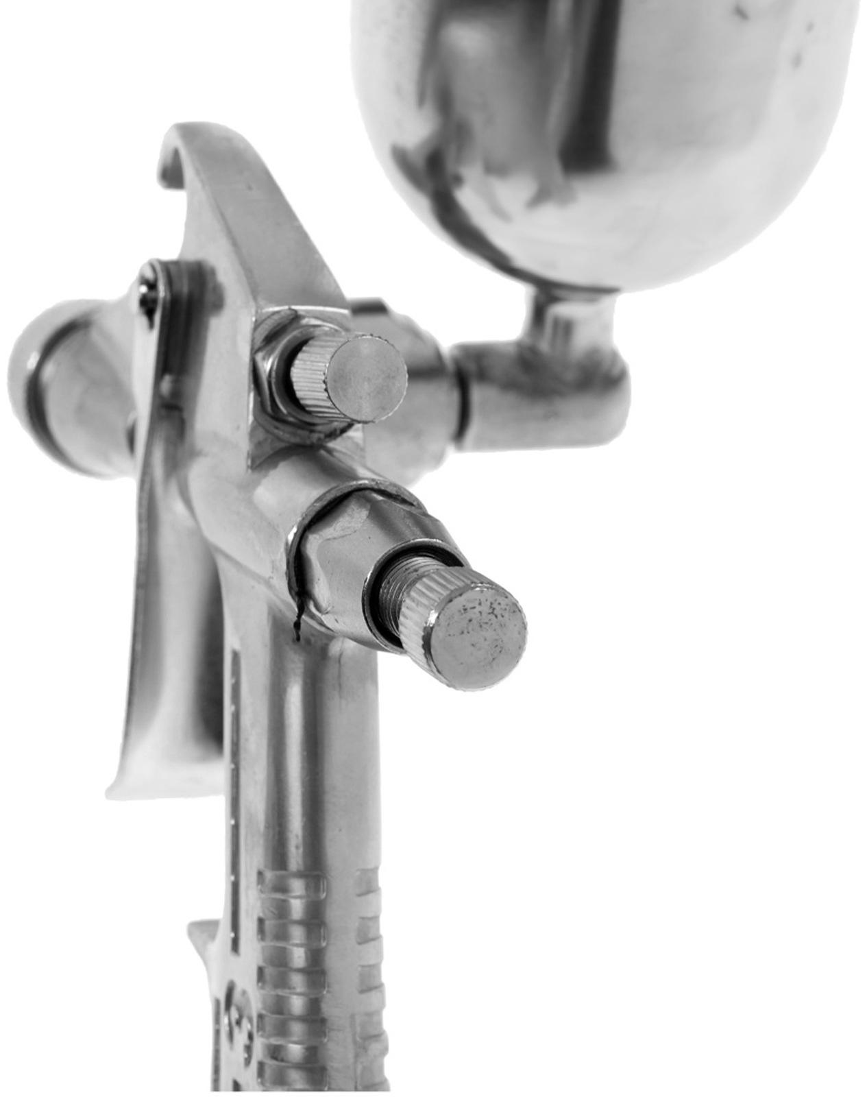 Краскораспылитель пневматический ТУНДРА, до 4 бар, сопло 0.8 мм, верхний бачок 0.1 л