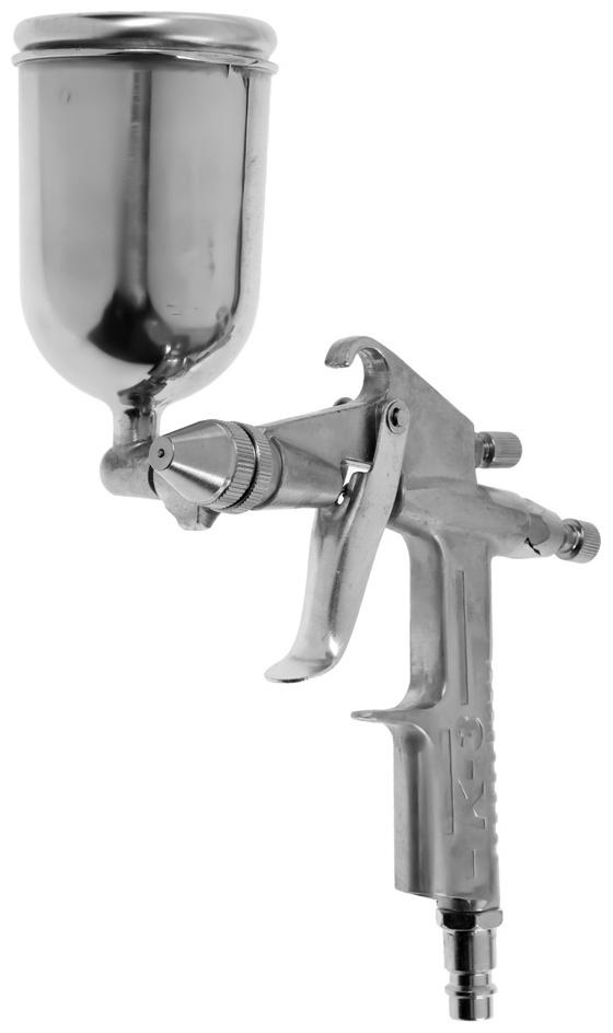 Краскораспылитель пневматический ТУНДРА, до 4 бар, сопло 0.8 мм, верхний бачок 0.1 л