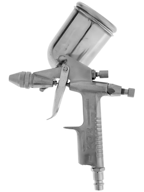 Краскораспылитель пневматический ТУНДРА, до 4 бар, сопло 0.8 мм, верхний бачок 0.1 л