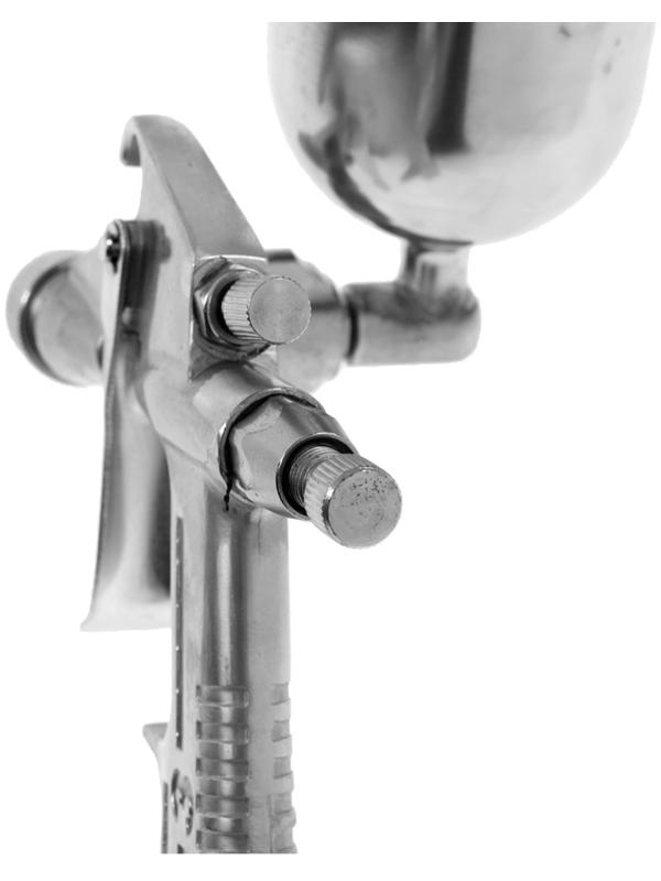 Краскораспылитель пневматический ТУНДРА, до 4 бар, сопло 0.8 мм, верхний бачок 0.1 л