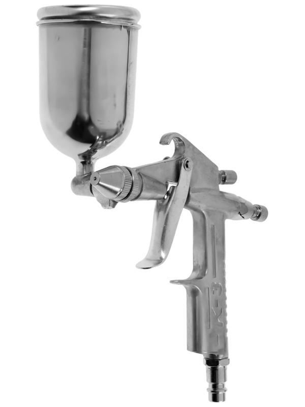 Краскораспылитель пневматический ТУНДРА, до 4 бар, сопло 0.8 мм, верхний бачок 0.1 л