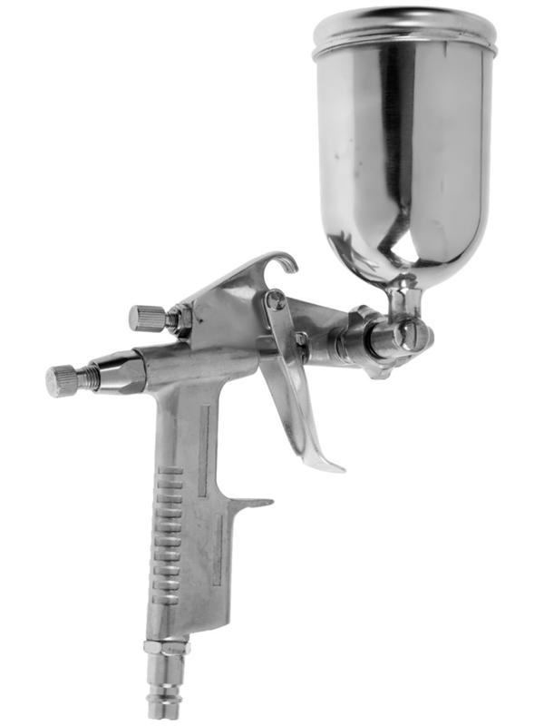 Краскораспылитель пневматический ТУНДРА, до 4 бар, сопло 0.8 мм, верхний бачок 0.1 л