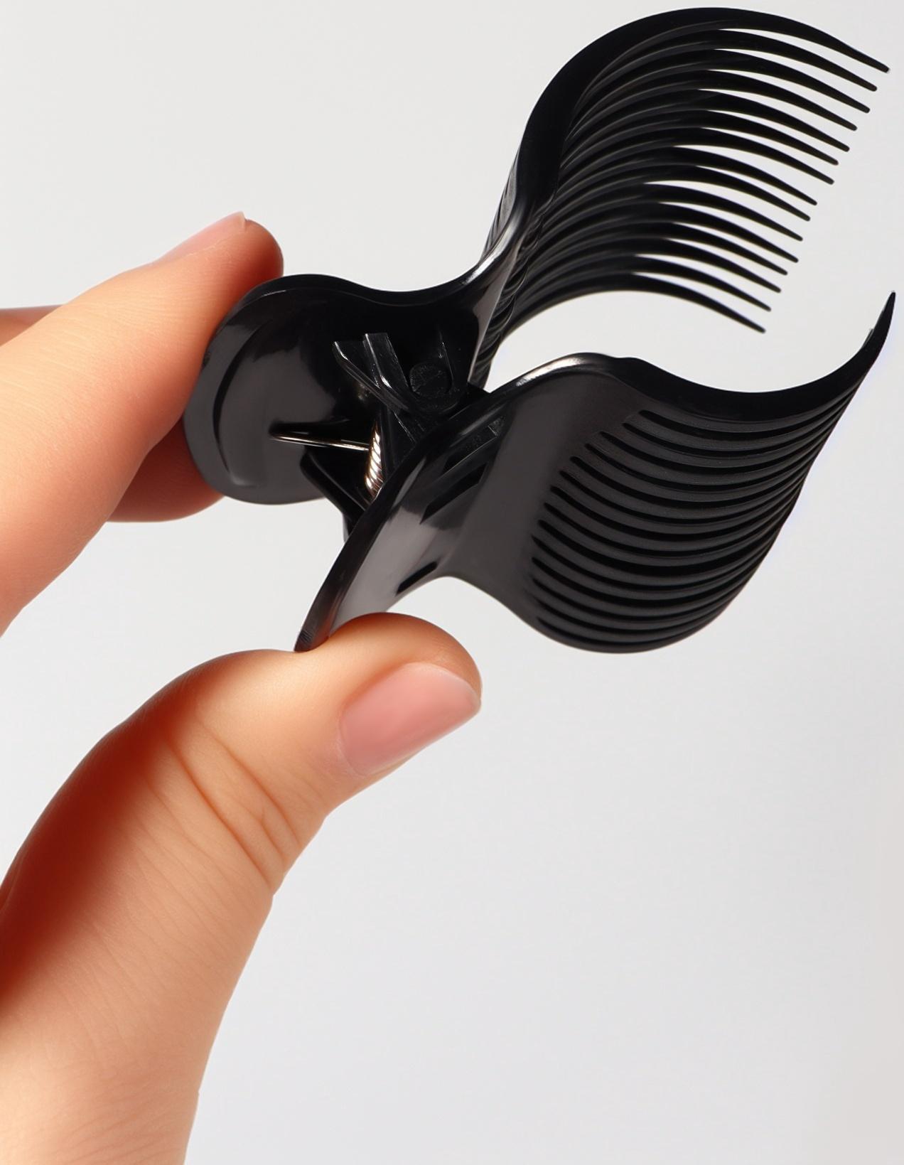 Зажимы для бигуди, набор - 6 шт, цвет чёрный