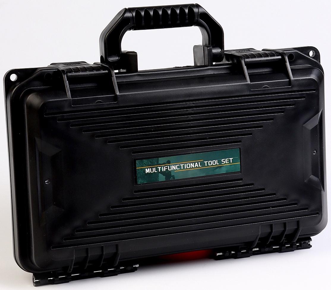 Лопата тактическая многофункциональная, с топором, в кейсе