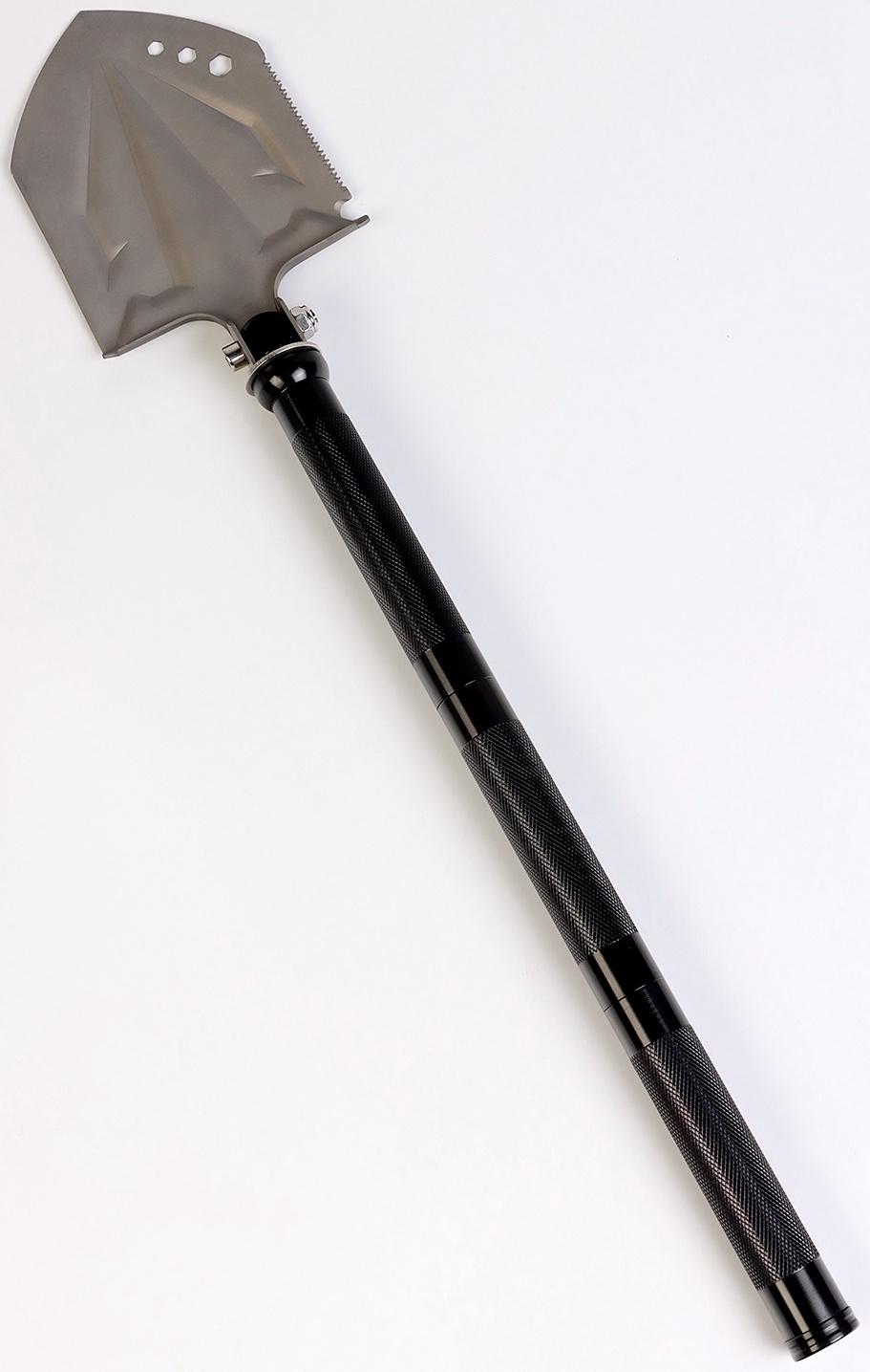 Лопата тактическая многофункциональная, с топором, в кейсе