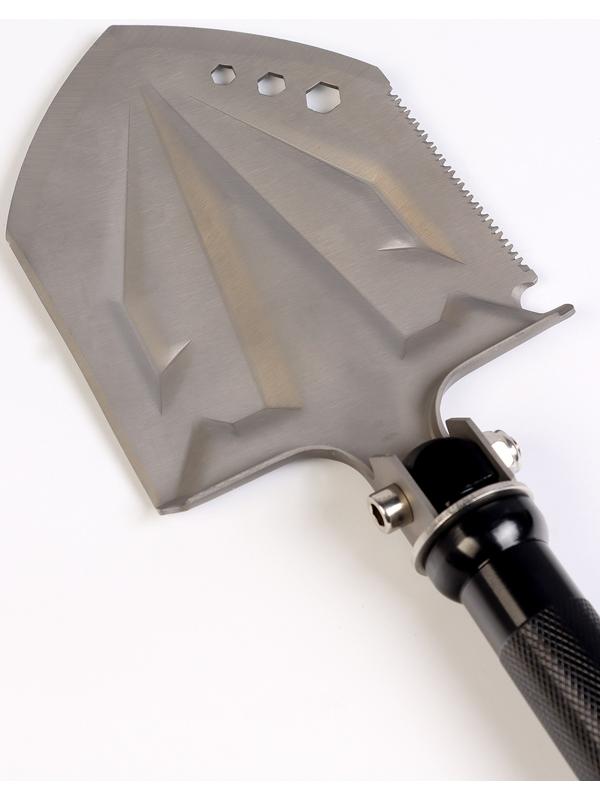 Лопата тактическая многофункциональная, с топором, в кейсе