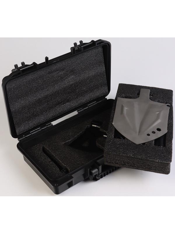 Лопата тактическая многофункциональная, с топором, в кейсе