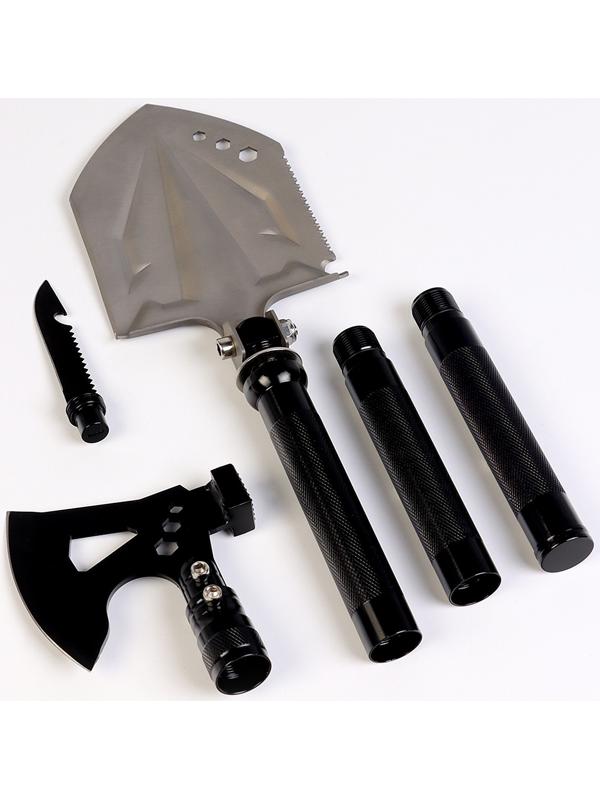 Лопата тактическая многофункциональная, с топором, в кейсе