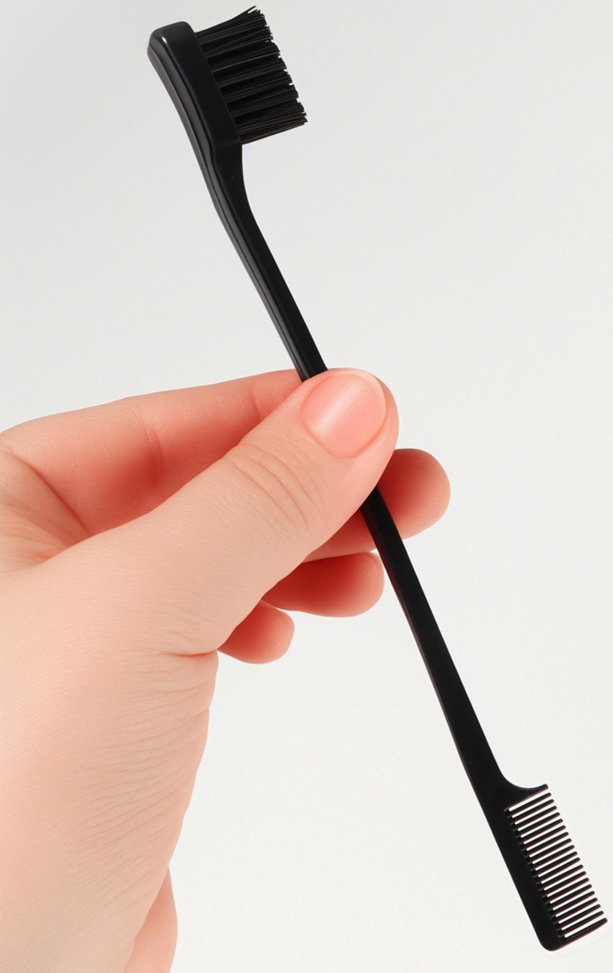 Расчёска - щётка для укладки волос, 17×2 см, чёрная