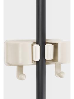 Держатель для швабр настенный самоклеящийся, 11.8×6.3×4.5 см