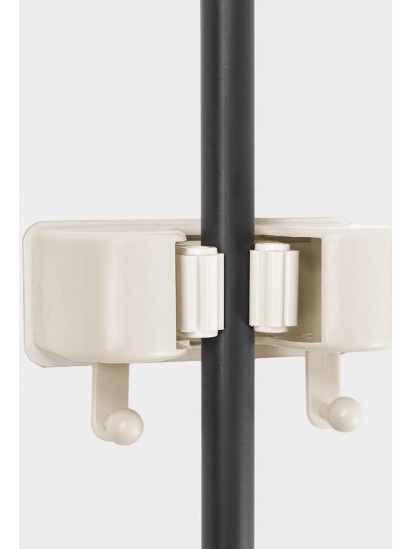 Держатель для швабр настенный самоклеящийся, 11.8×6.3×4.5 см