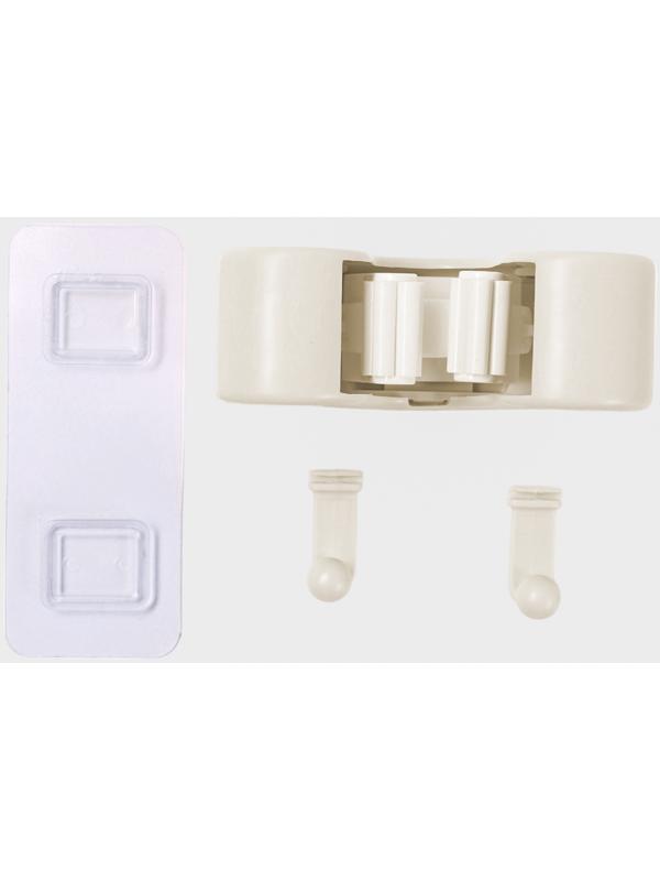 Держатель для швабр настенный самоклеящийся, 11.8×6.3×4.5 см