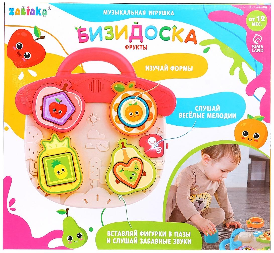 Музыкальная игрушка «Бизидоска. Фрукты», звук, свет, МИКС
