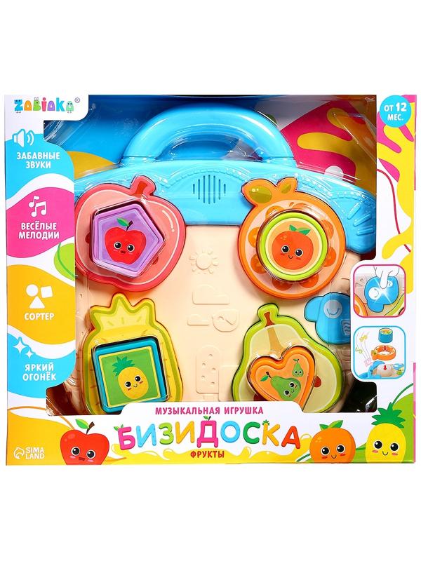 Музыкальная игрушка «Бизидоска. Фрукты», звук, свет, МИКС