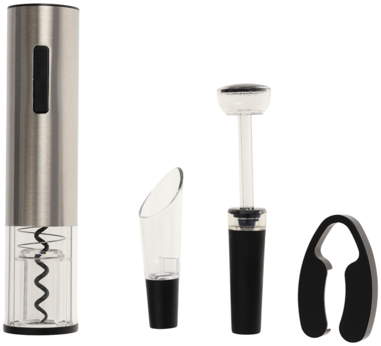 Набор сомелье Windigo LSH-09, пробка, аэратор, штопор, подставка, металл, от АКБ