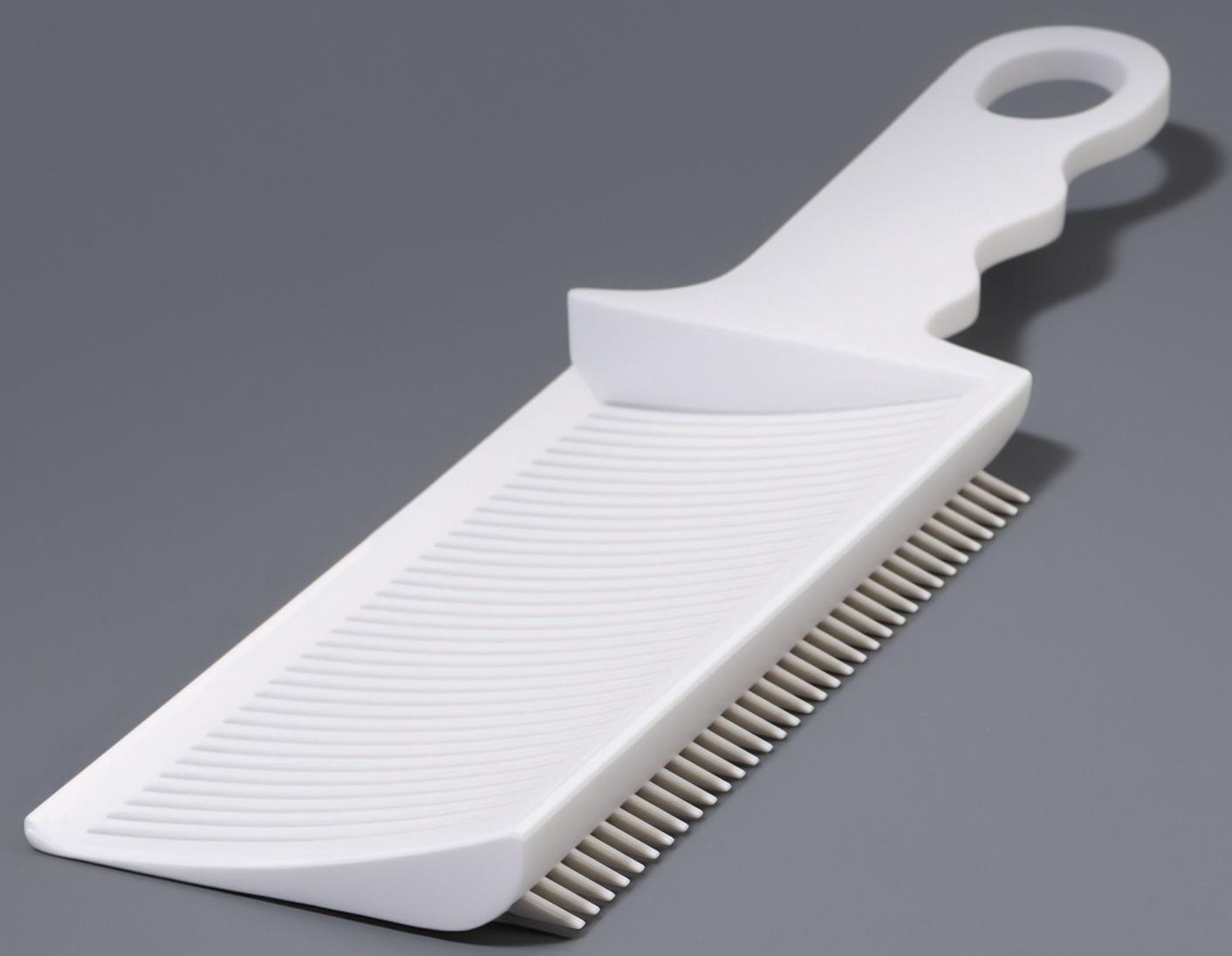 Расчёска для барбера, для стрижки под машинку, 22×6.5×1.5 см, белая
