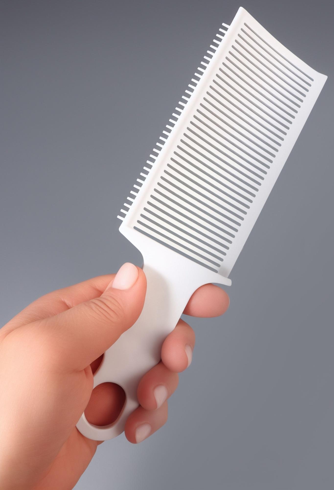 Расчёска для барбера, для стрижки под машинку, 22×6.5×1.5 см, белая