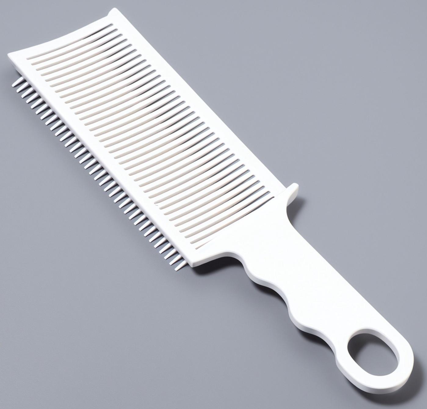 Расчёска для барбера, для стрижки под машинку, 22×6.5×1.5 см, белая