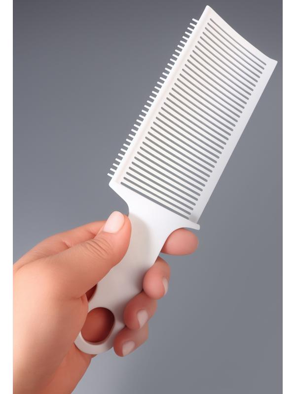 Расчёска для барбера, для стрижки под машинку, 22×6.5×1.5 см, белая