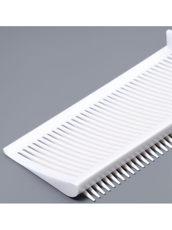 Расчёска для барбера, для стрижки под машинку, 22×6.5×1.5 см, белая