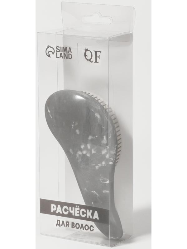 Расчёска массажная, 14.5×6(±1)см, PVC коробка, серая