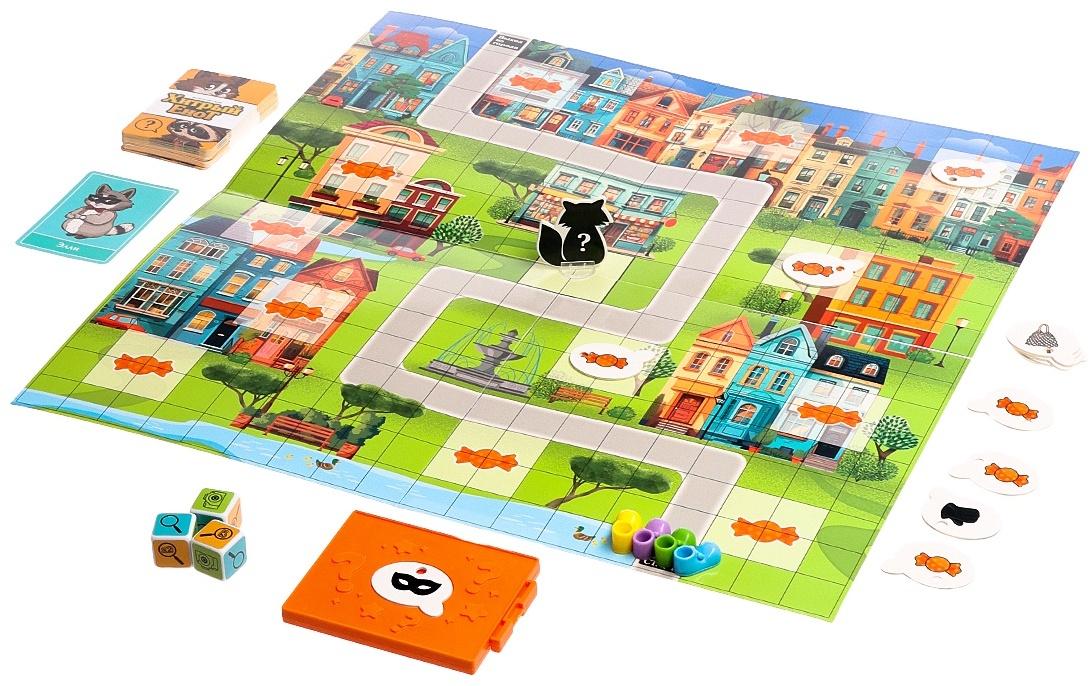 Настольная игра «Хитрый Енот»: детективное логическое приключение для 2–4 игроков, от 6 лет