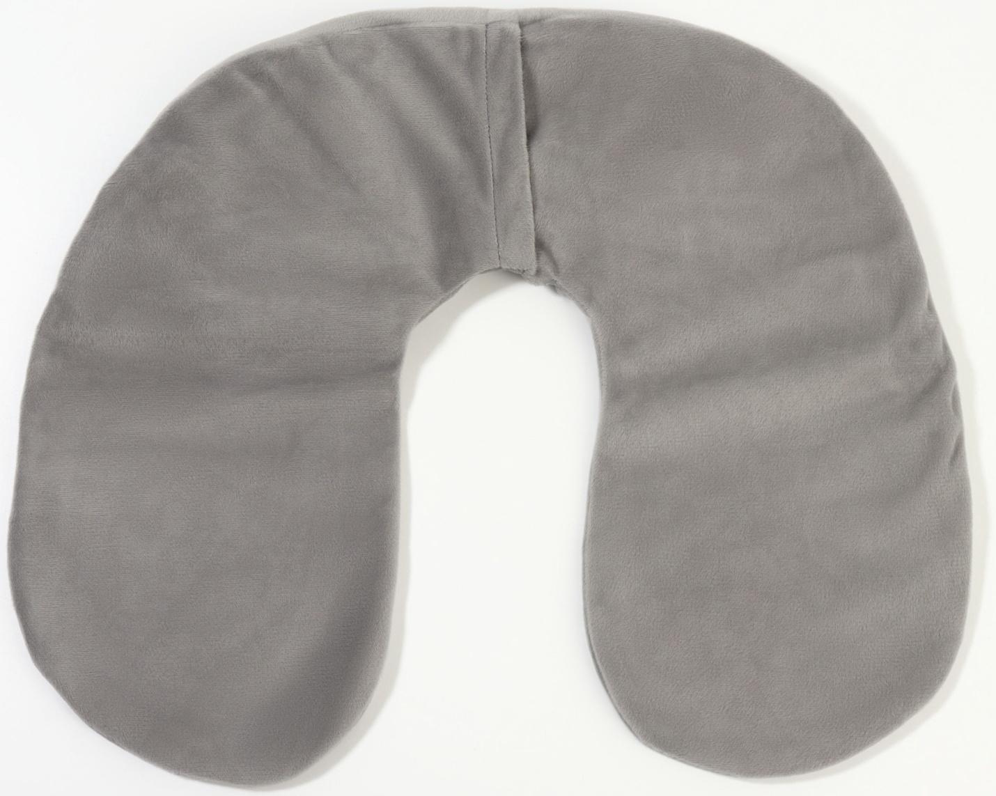 Подушка надувная для шеи, дорожная, 31×31 см, серая