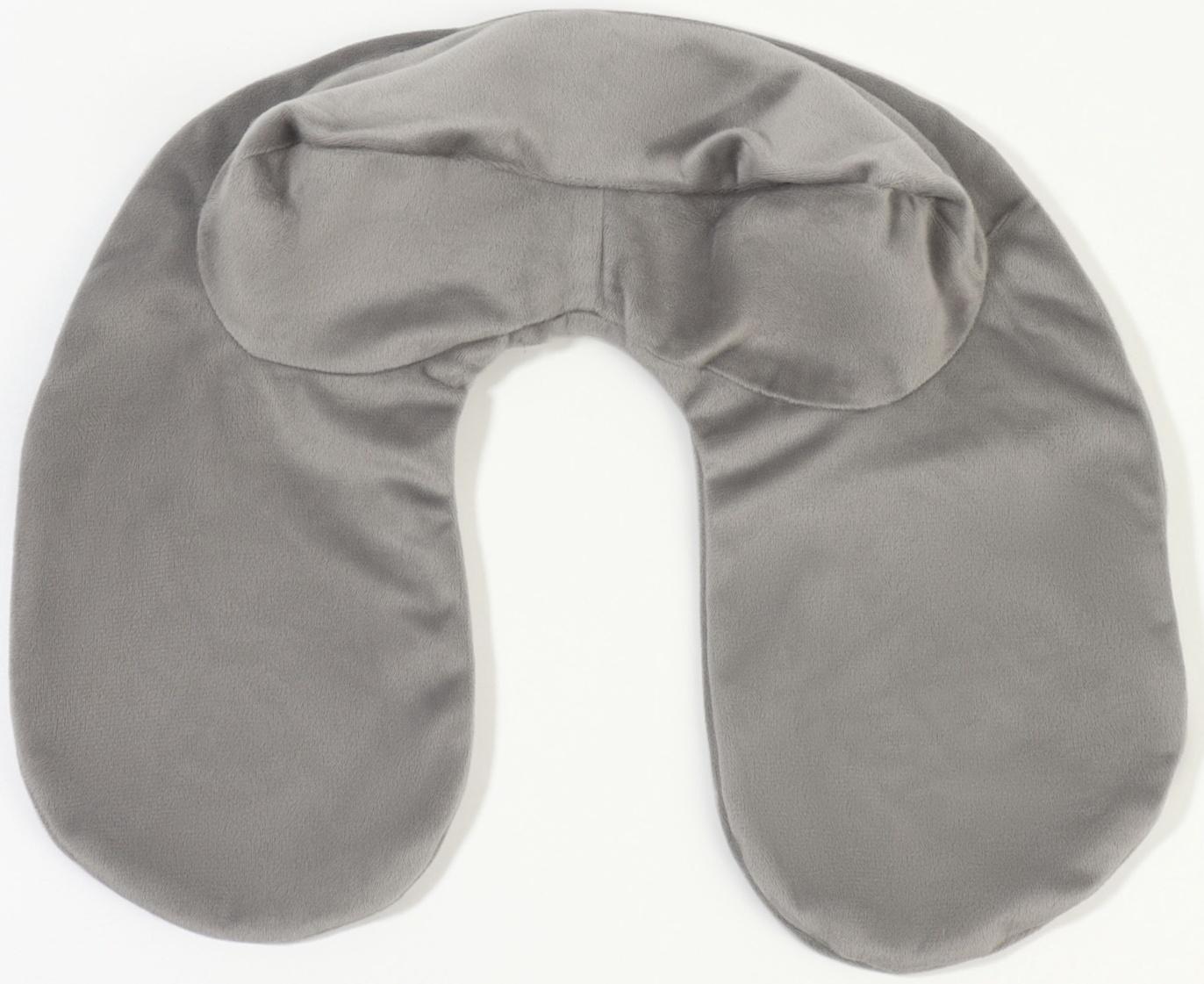 Подушка надувная для шеи, дорожная, 31×31 см, серая