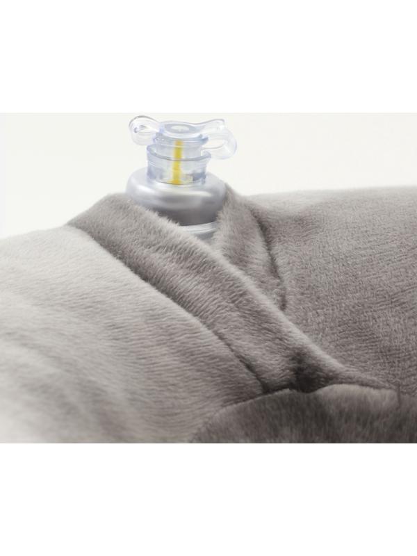 Подушка надувная для шеи, дорожная, 31×31 см, серая