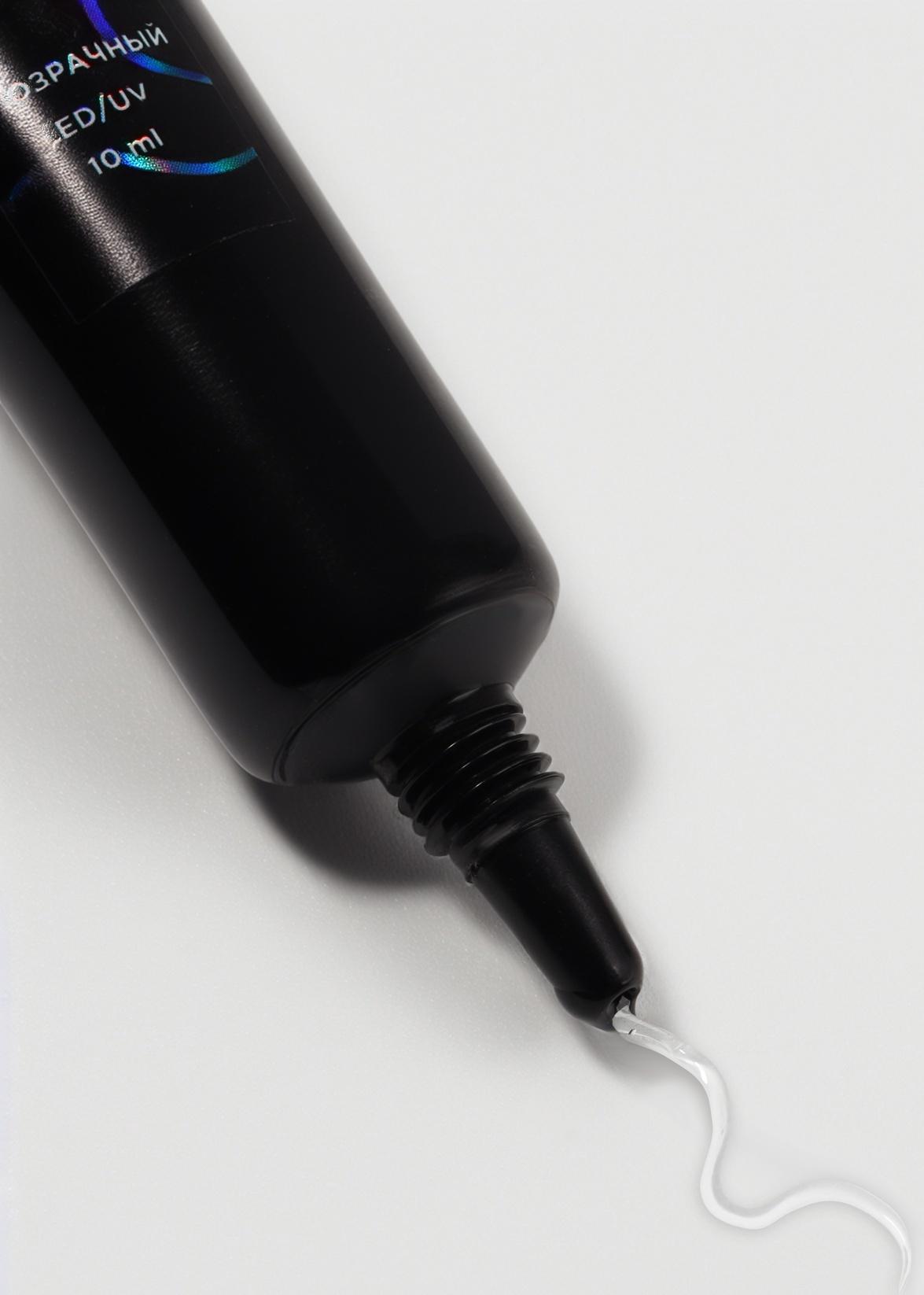 Гель для дизайна ногтей, объёмный, 10 мл, LED/UV, прозрачный