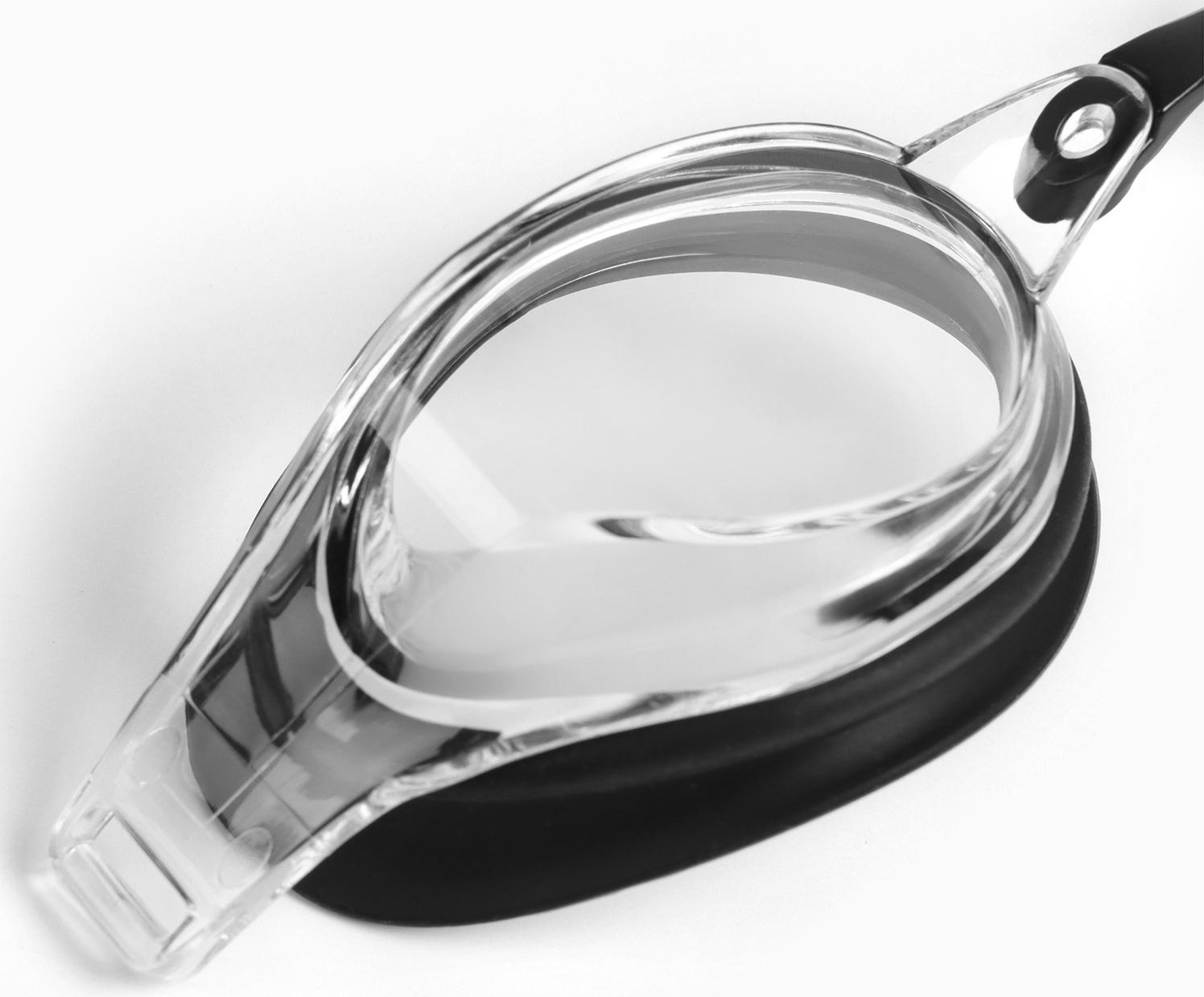 Очки для плавания ONLYTOP, набор носовых перемычек, чёрные