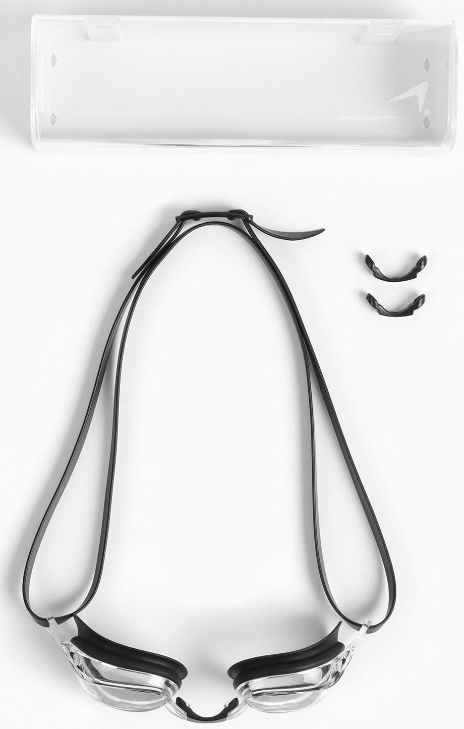 Очки для плавания ONLYTOP, набор носовых перемычек, чёрные