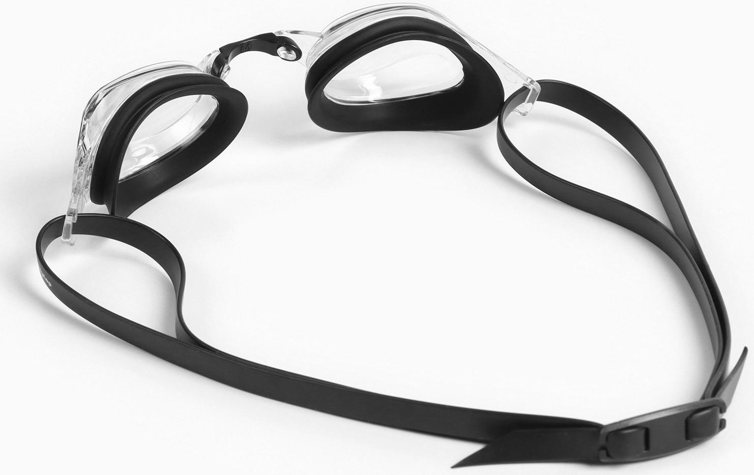 Очки для плавания ONLYTOP, набор носовых перемычек, чёрные