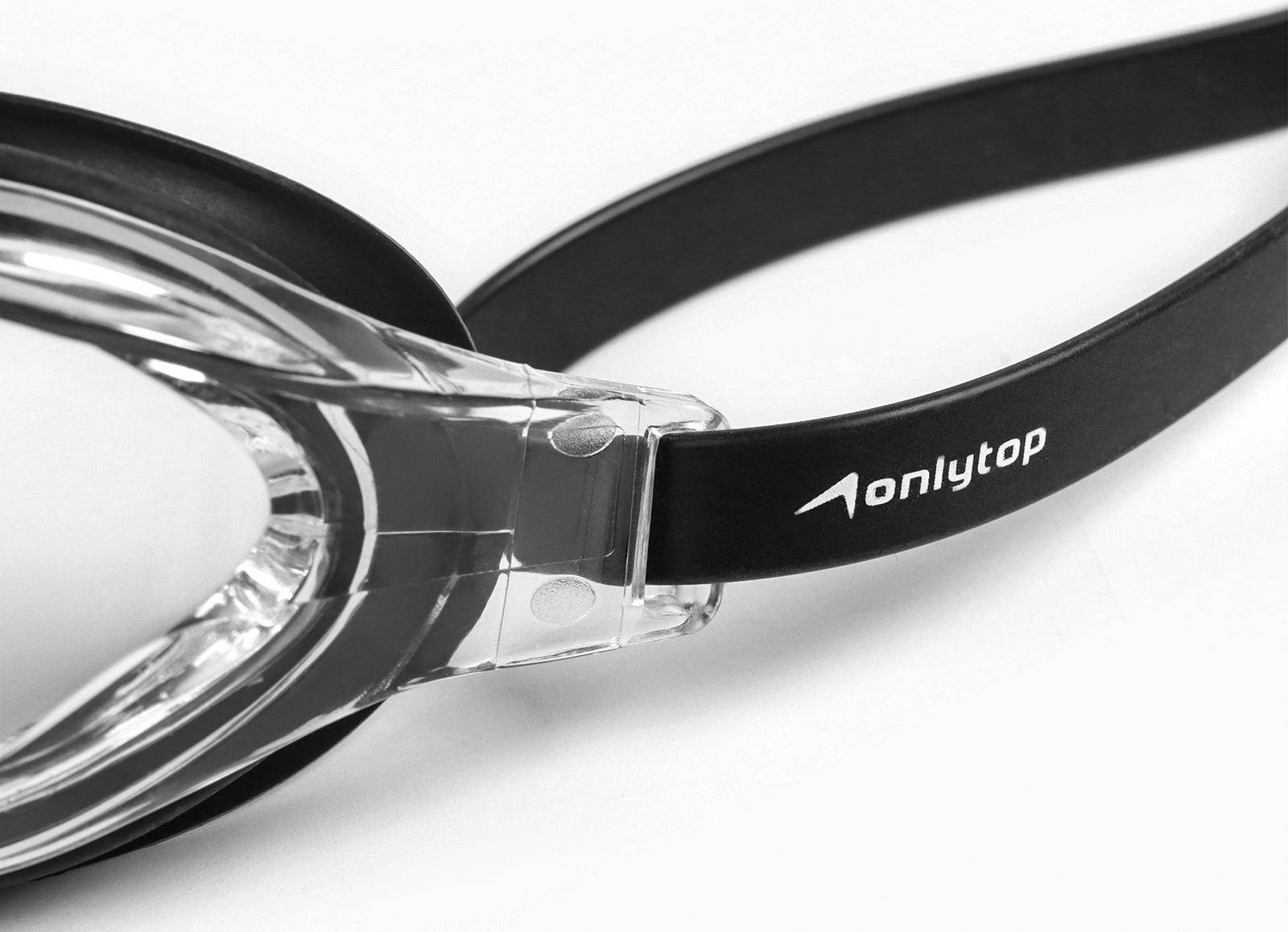 Очки для плавания ONLYTOP, набор носовых перемычек, чёрные