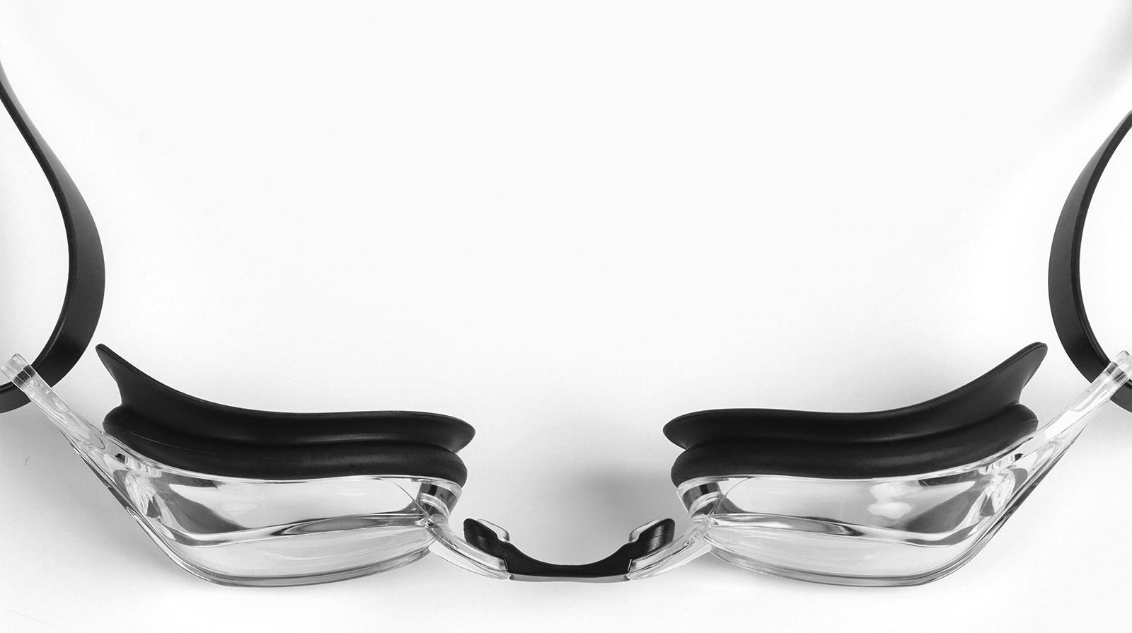 Очки для плавания ONLYTOP, набор носовых перемычек, чёрные