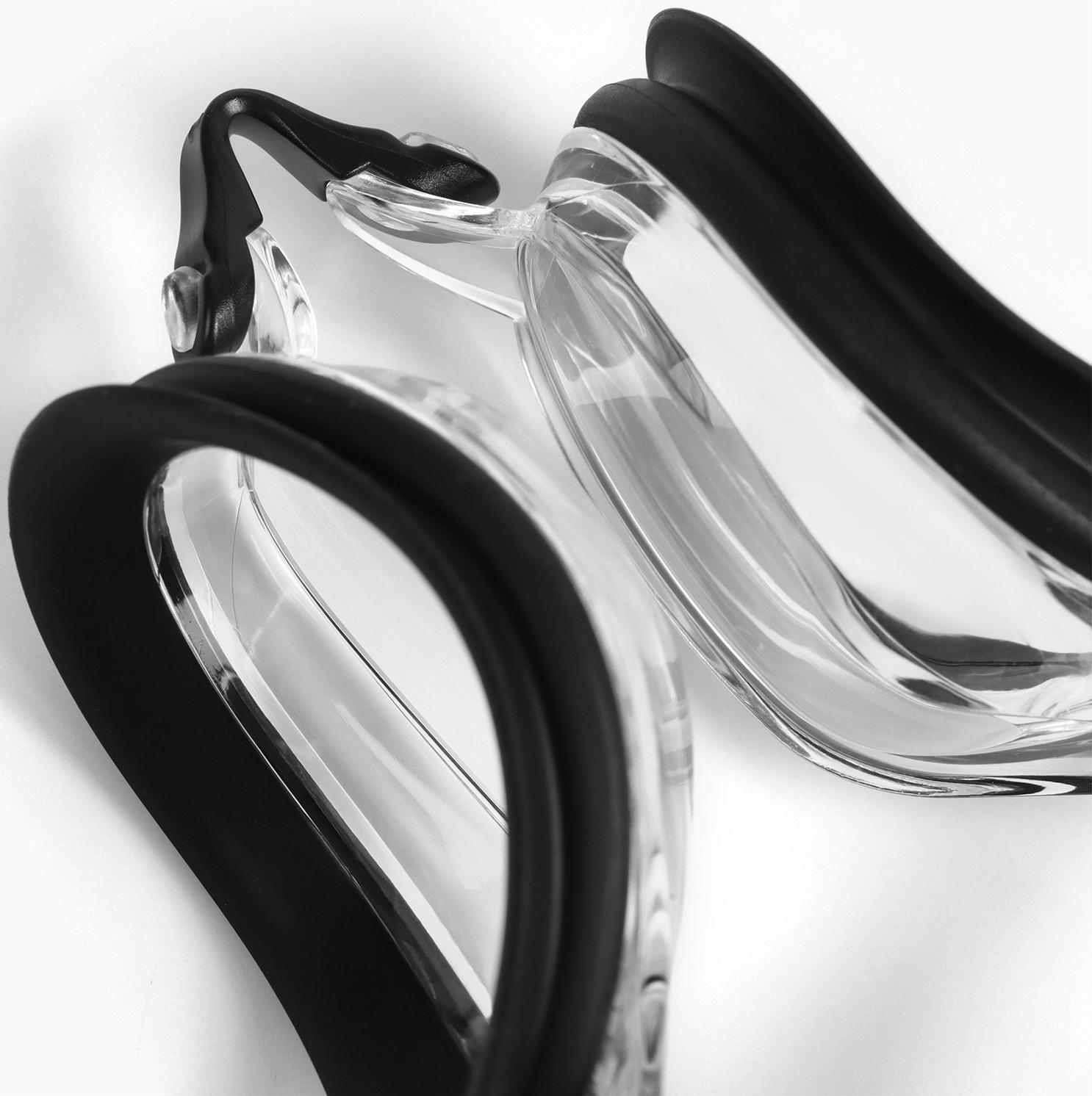 Очки для плавания ONLYTOP, набор носовых перемычек, чёрные