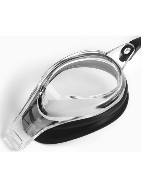 Очки для плавания ONLYTOP, набор носовых перемычек, чёрные